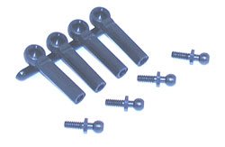LOSA6006 Ball Studs w/Ends, 4-40 x 1/4