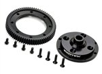 Exotek Hot Bodies D413 Machined 72 Spur Gear and Mounting Plate