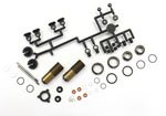 KYOW5304GM Kyosho 38mm Velvet Coated Triple Cap Threaded Big Bore Shock Set Gunmetal