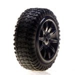 LOSB1584 Tires Mounted Black Micro Rally 4