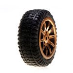 LOSB1586 Tires Mounted Gold Micro Rally set of 4